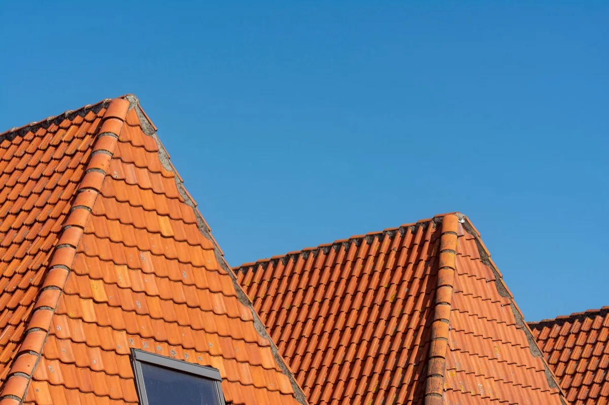 Clay barrel tile rooflines on homes in Henderson, NV
