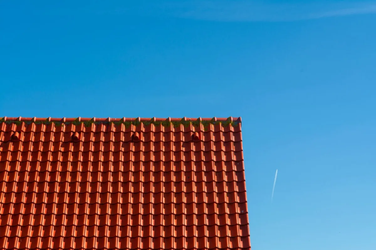 Tile roof gable in full sun, the kind of exposure that sets roof life in Henderson, NV